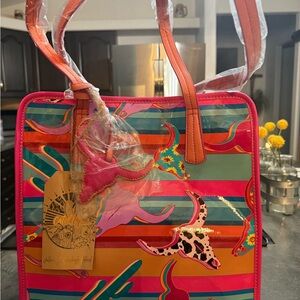 Catchfly Studio Serape Longhorn Tote Bag